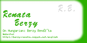 renata berzy business card